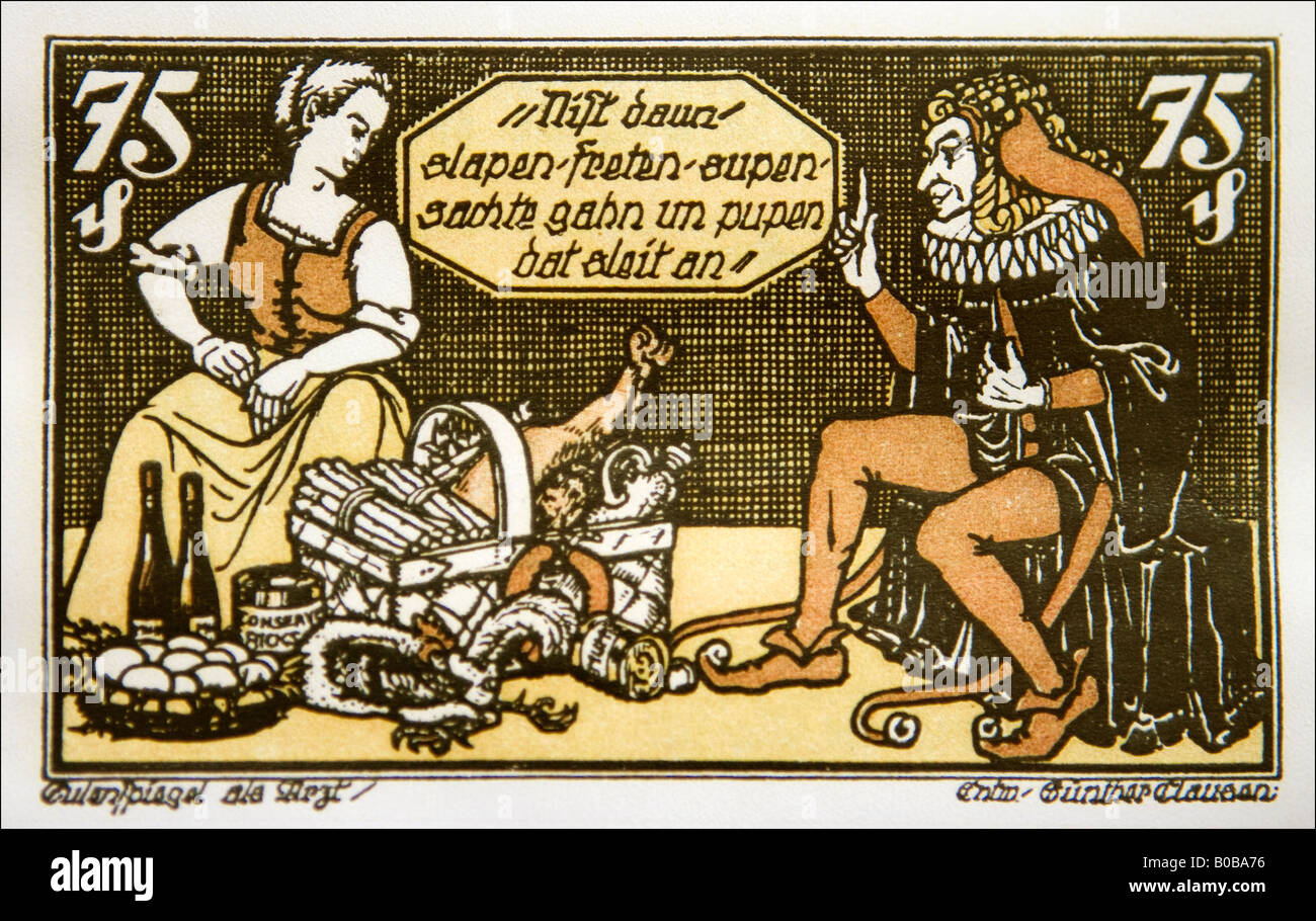 Fino a Eulenspiegel Karikatur caricatura Germania Foto Stock