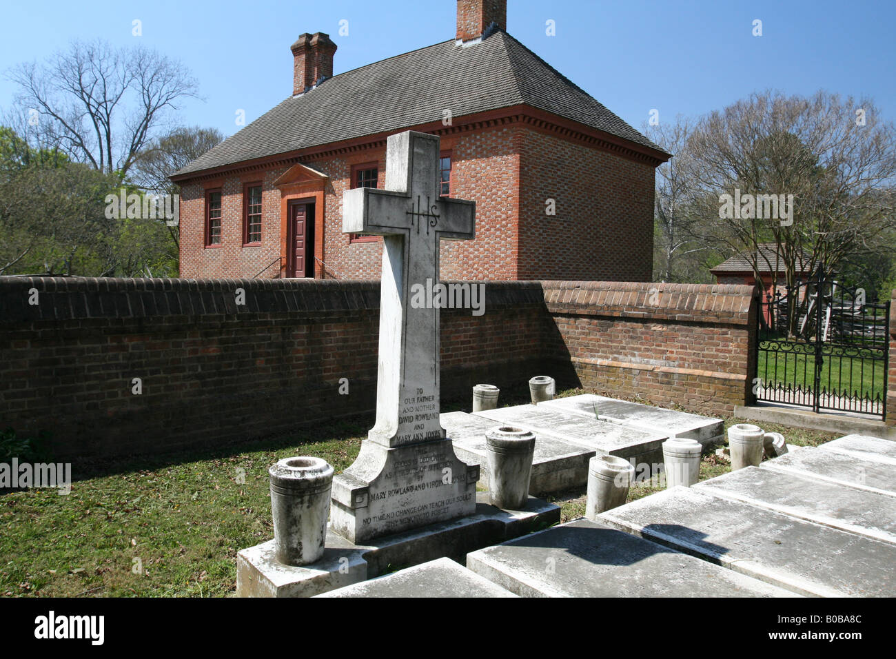 Pietra tombale, Colonial Williamsburg, Virginia Foto Stock