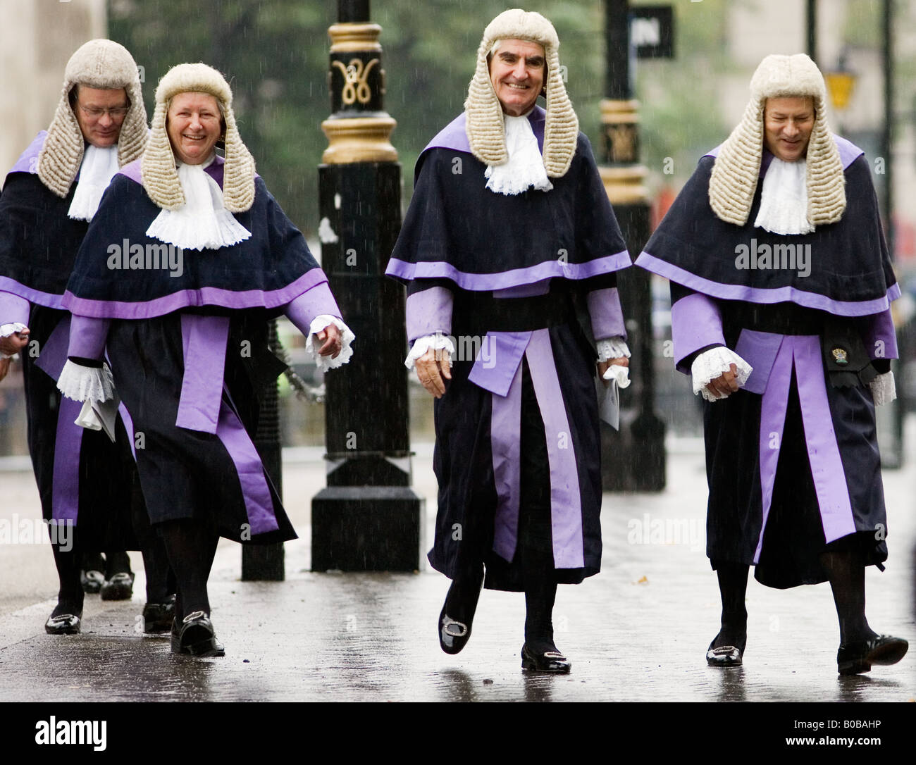 Giudici processione dalla Abbazia di Westminster Londra Inghilterra Regno Unito Foto Stock