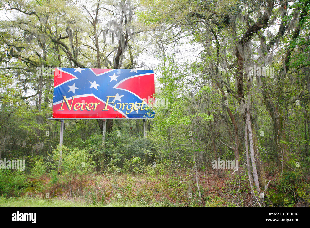 Affissioni per bandiera Confederate, Hilton Head area della Carolina del Sud Foto Stock