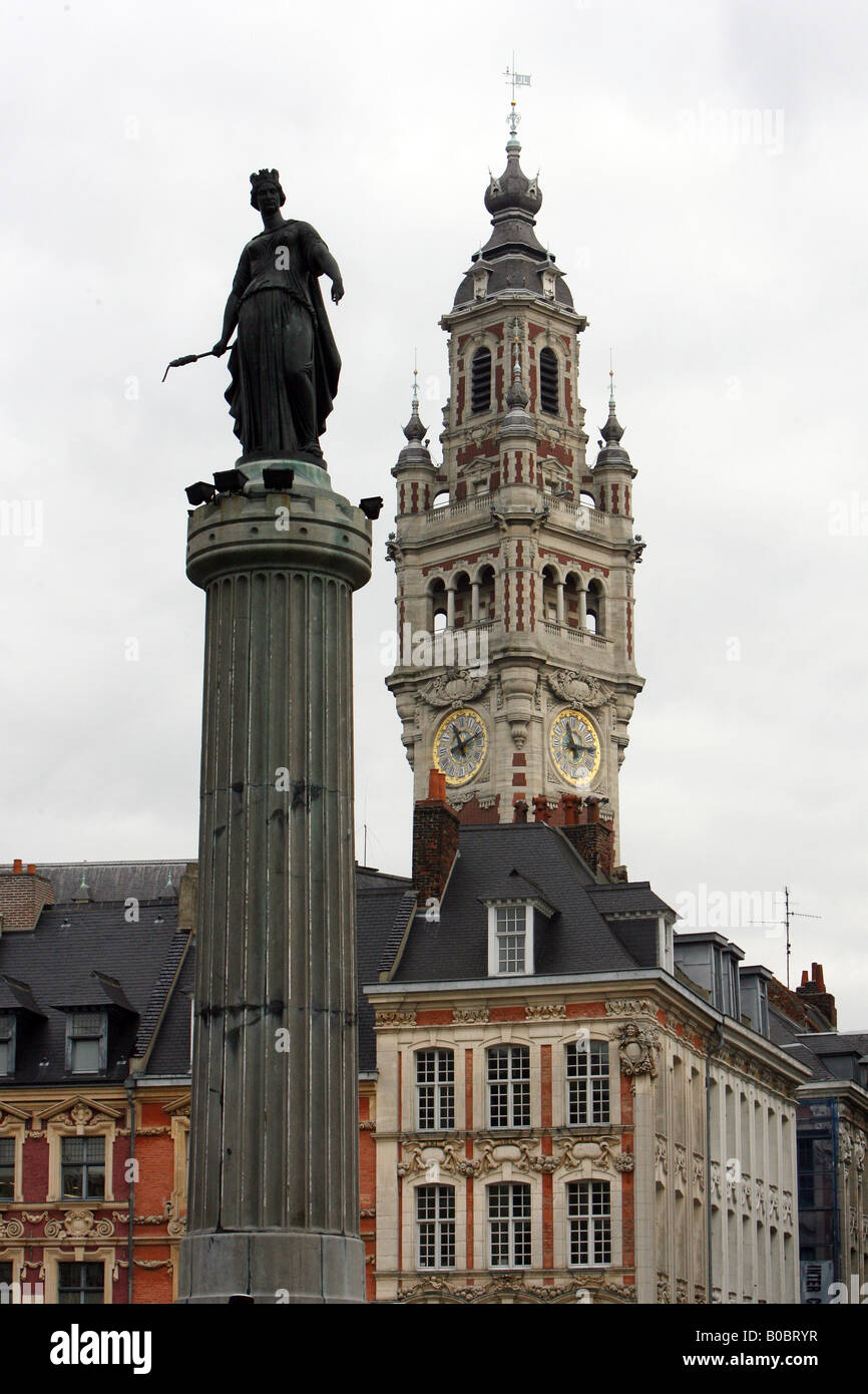 Pic da Paolo Grover nella città di Lille Francia Pic mostra Place du General de Gaulle Grand Place Pic Paolo Grover Foto Stock