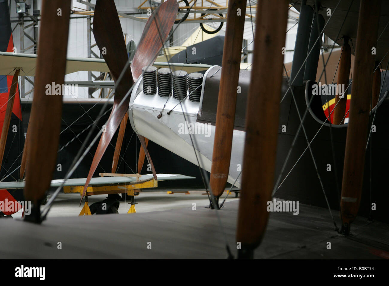 WW1 FIGHTER velivolo biplano ELVINGTON MUSEUM Foto Stock