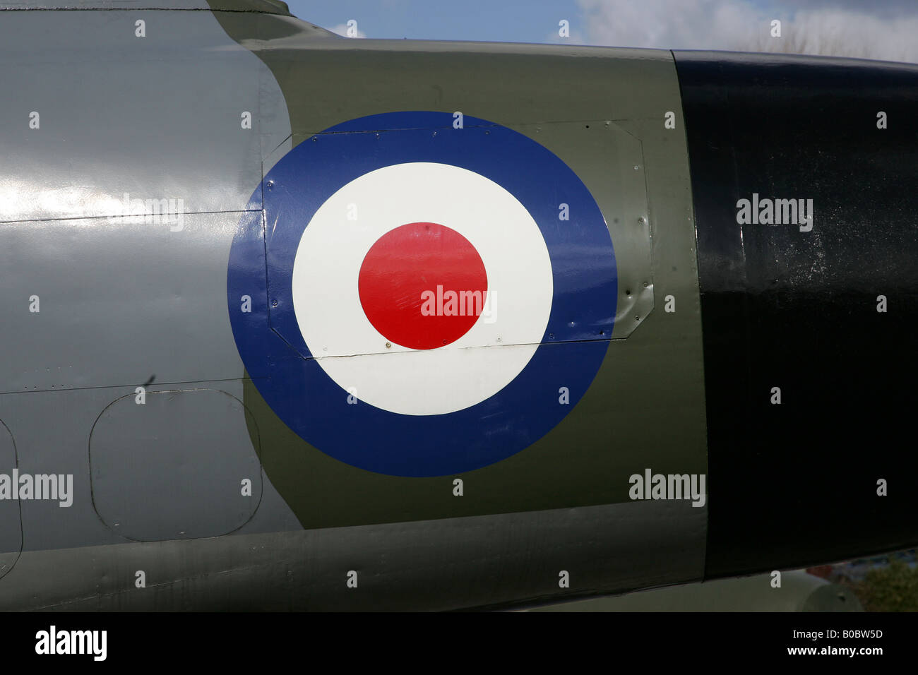 RAF ROUNDEL sul lancio del giavellotto JET FIGTER AEROMOBILE Foto Stock