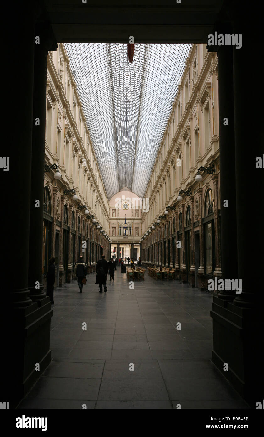 Pic da Paolo Grover a Bruxelles Pic mostra il vetro porticato coperto Galeries Royales Saint Hubert Pic Paolo Grover Foto Stock