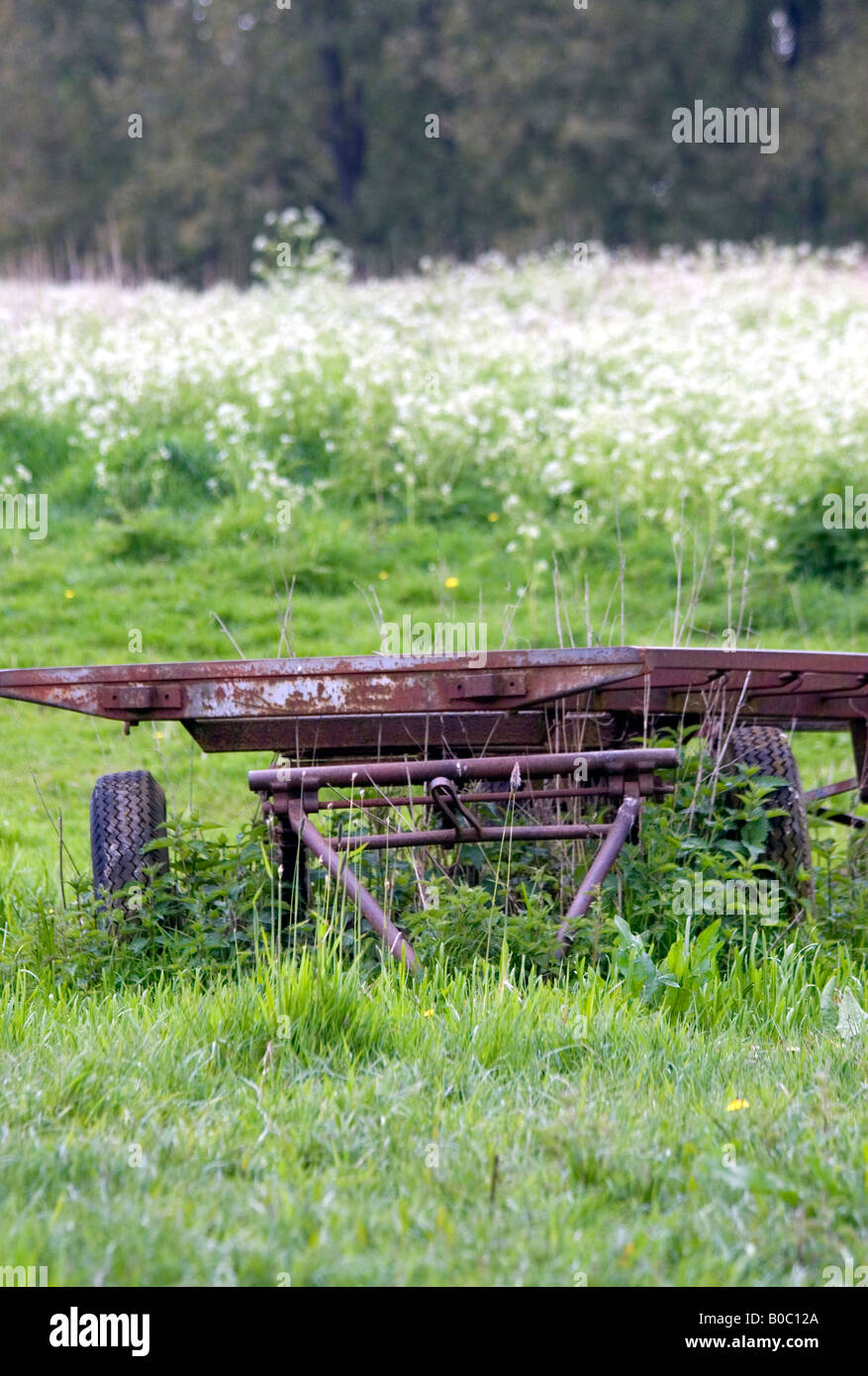 Rimorchio arrugginito Foto Stock