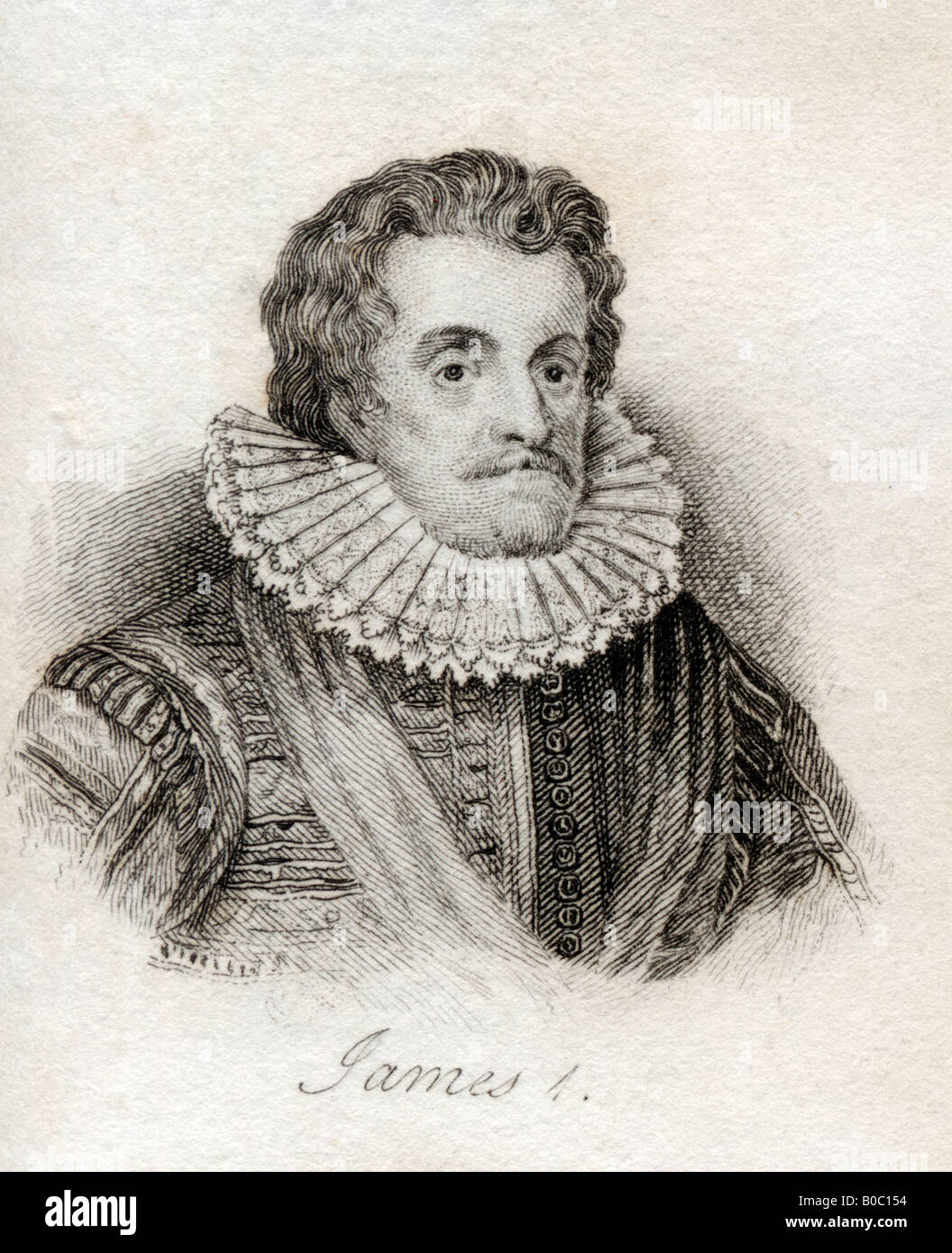 Giacomo i, 1566 - 1625. Primo Stuart re d'Inghilterra dal 1603 al 1625 e Re di Scozia come Giacomo VI dal 1567 al 1625. Foto Stock