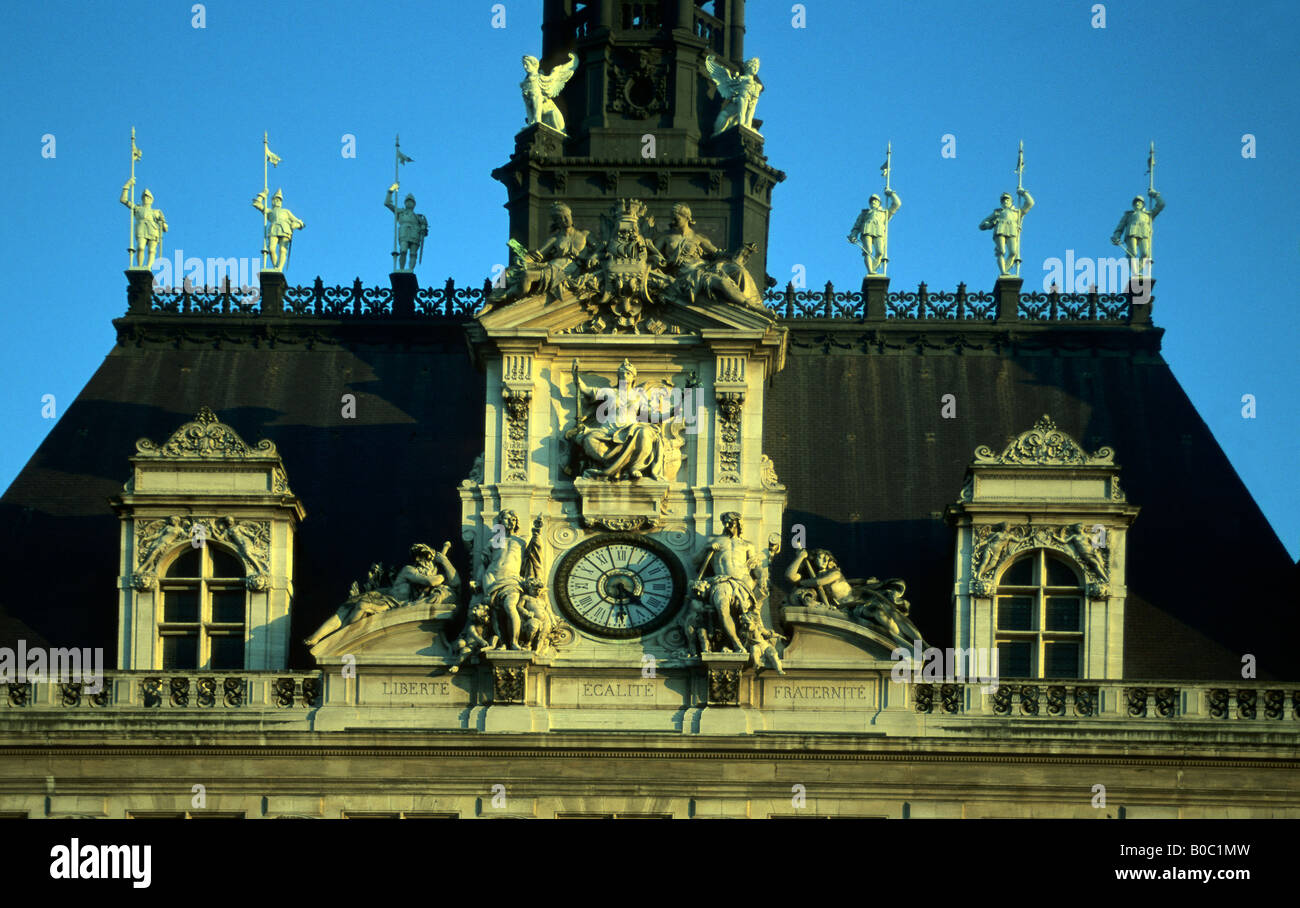 Hotel de Ville, Parigi, Francia Foto Stock