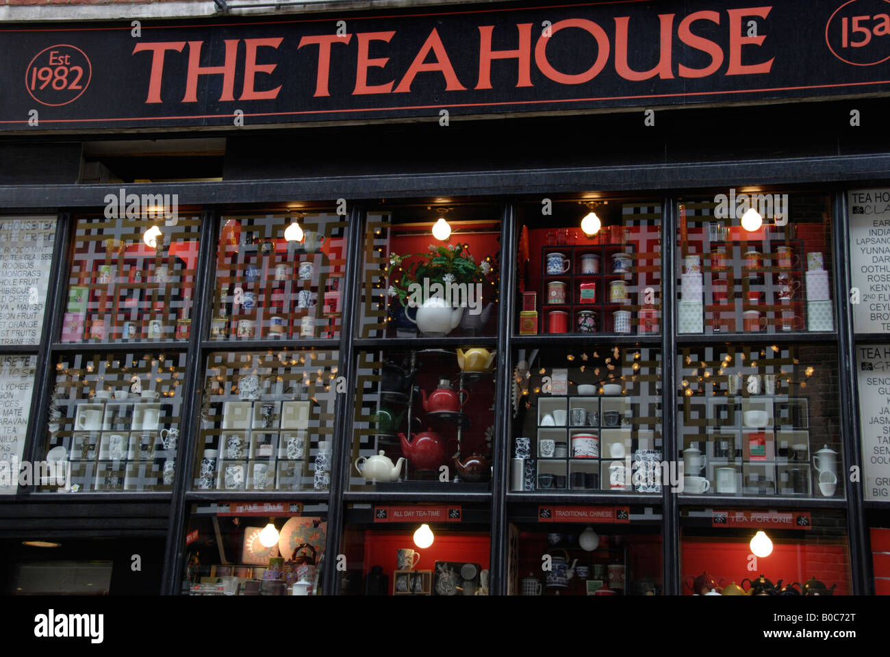 La Casa del Tè ammenda tea shop in Neal Street Covent Garden Londra Inghilterra Foto Stock