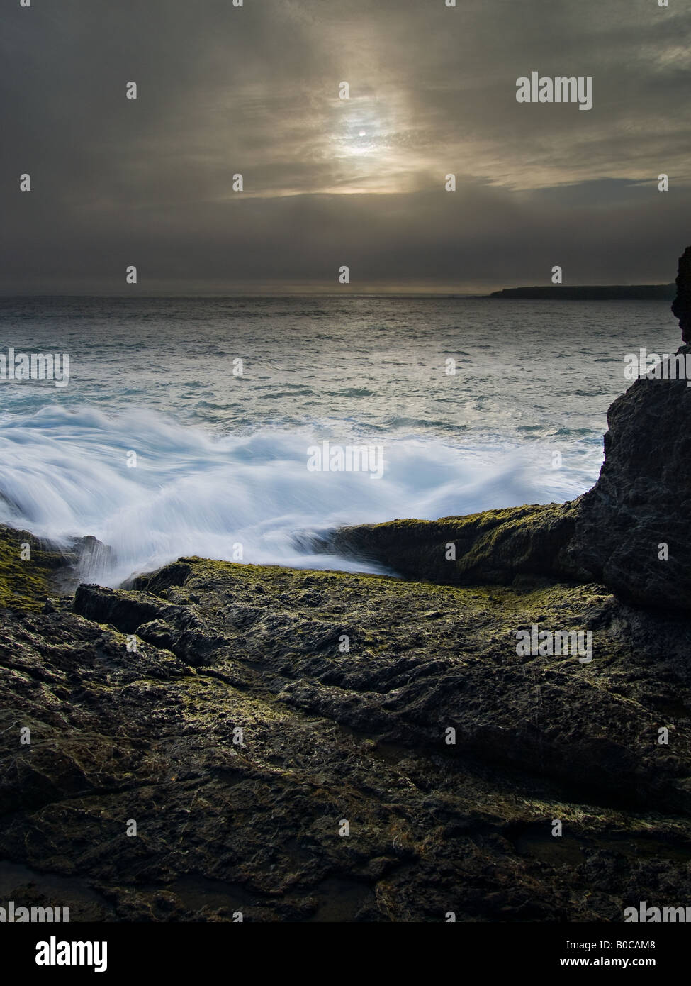 Sunset off Mendocino Coast nel nord della California Foto Stock