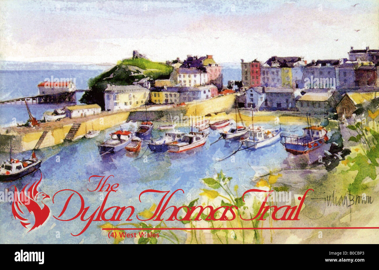 Dylan Thomas Trail libretto Guida numero 4 West Wales pubblicato dalla città e contea di Swansea per solo uso editoriale Foto Stock