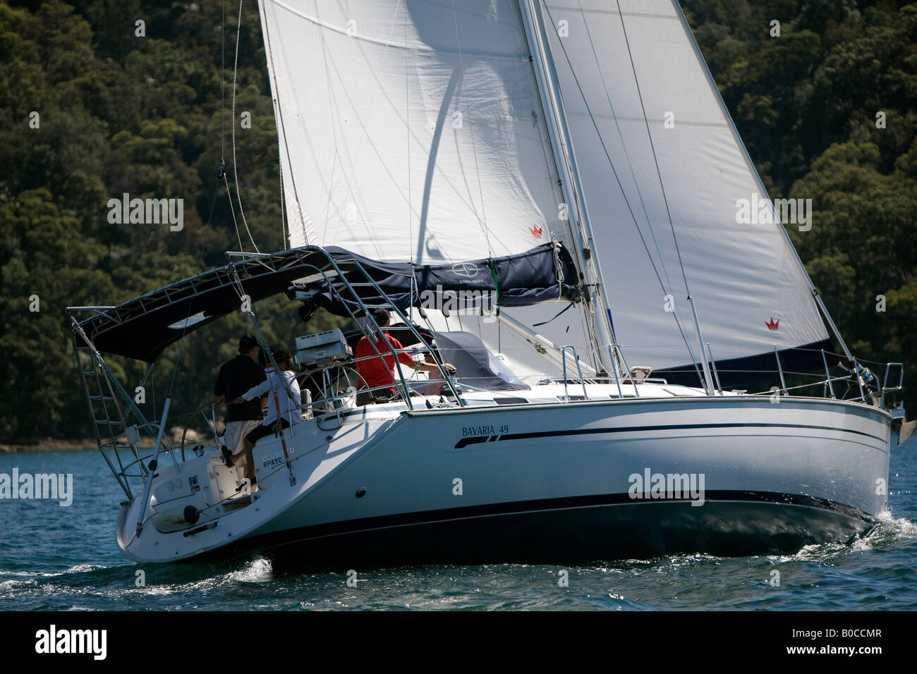 Sailing yacht in pittwater,Sydney , Australia Foto Stock