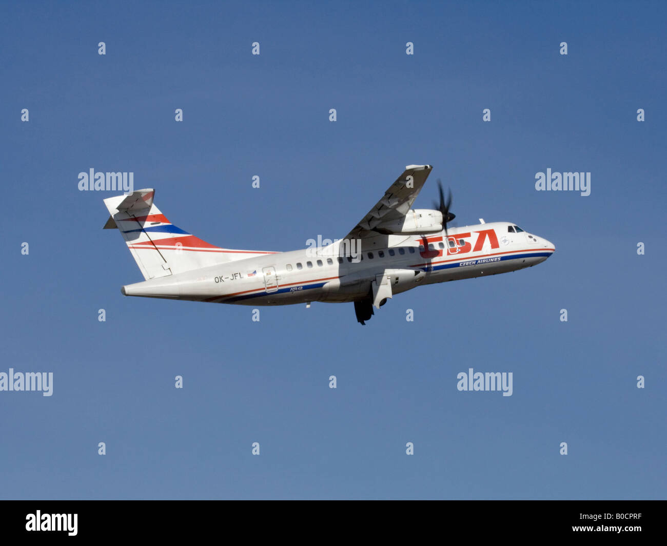 CSA Czech Airlines ATR 42 alla partenza Foto Stock