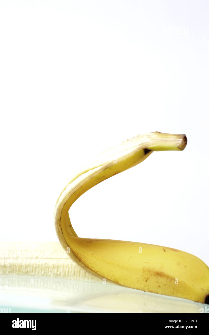 Banana dimezzato | Halbierte Banane Foto Stock