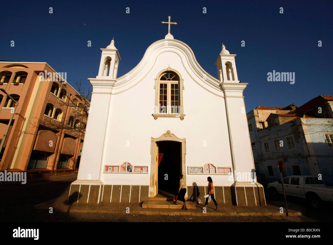 Chiesa Catedral Nossa Senhora da Luz in Mindelo sull'isola di Sao Vicente Capo Verde Africa Foto Stock