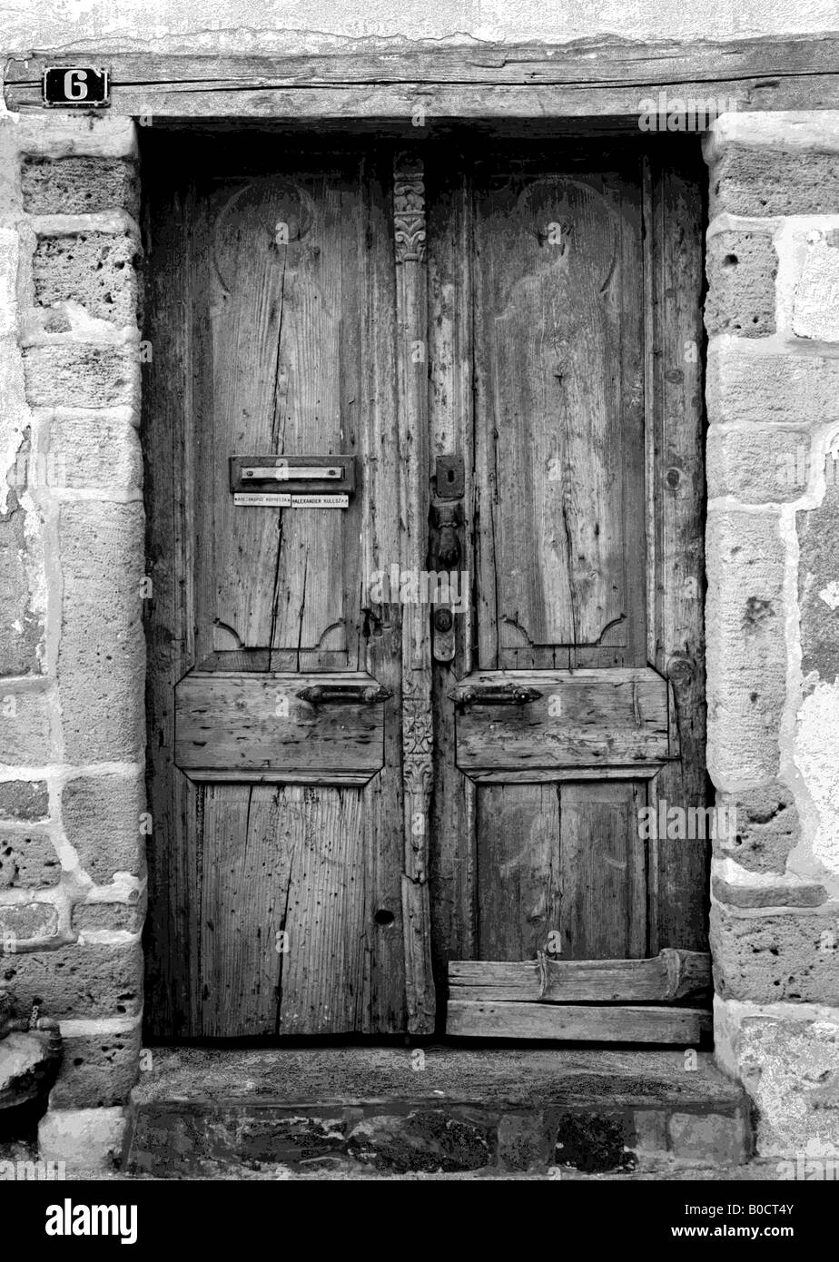 Vecchia porta greca , rethymno , crete Foto Stock