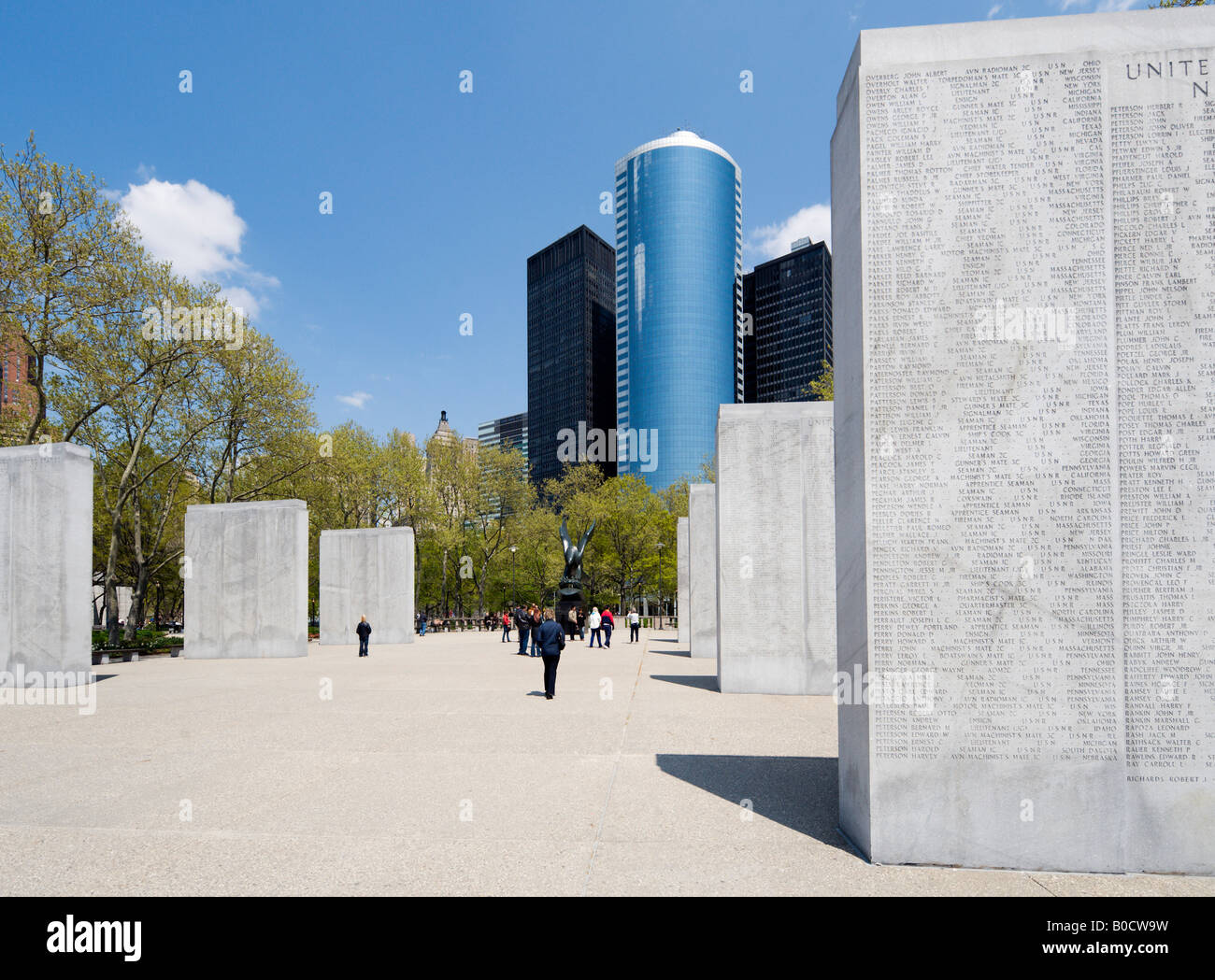 East Coast War Memorial, Battery Park, la parte inferiore di Manhattan, New York City Foto Stock