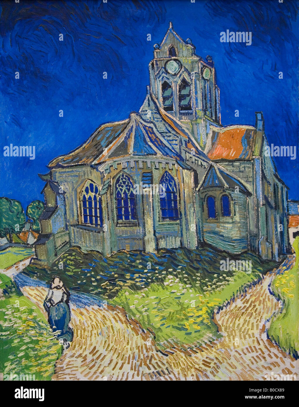 Chiesa a Auvers-sur-Oise vista dell'abside di Vincent van Gogh dipinto 1890 Musee d Orsay D'ORSAY Parigi Francia Europa Foto Stock