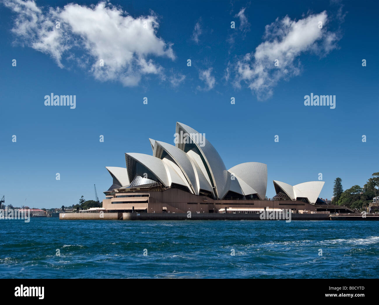 La Sydney Opera House e dal porto Foto Stock