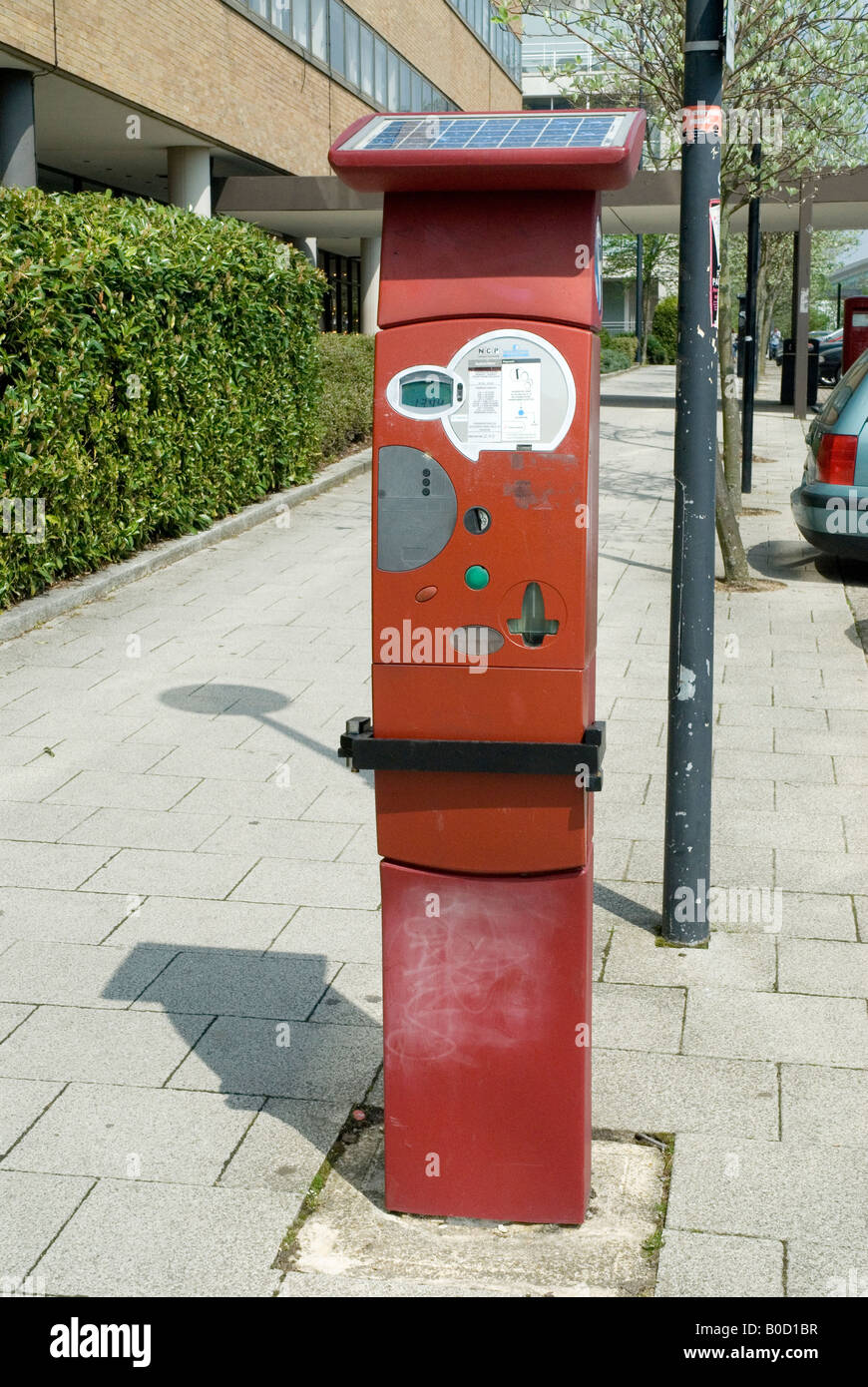 Energia solare misuratore di parcheggio Foto Stock