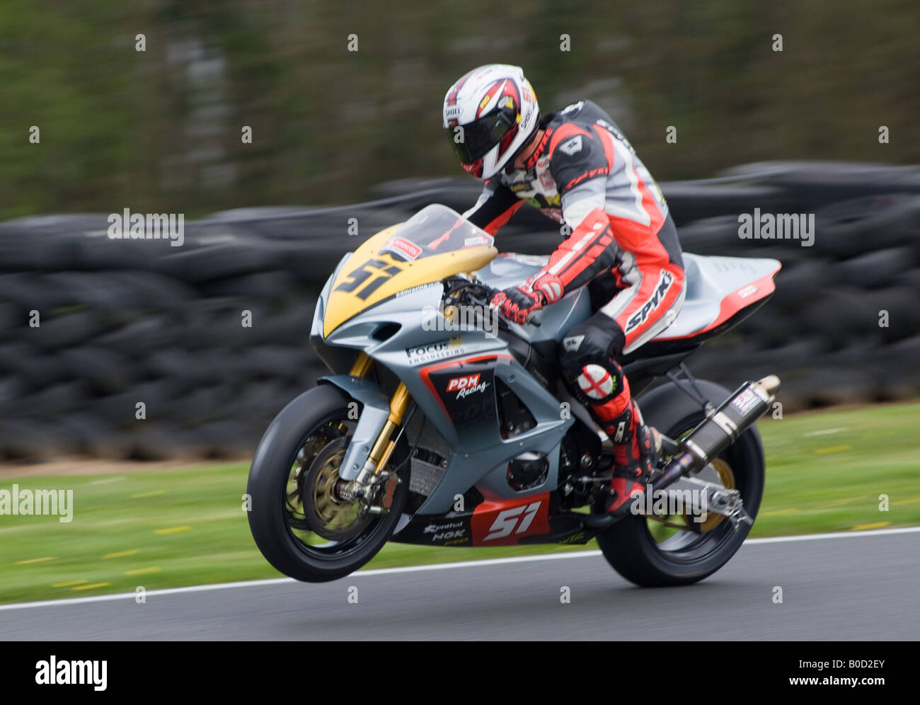 Luca Quigley in sella a una Suzuki 1000 Moto nel British Superbike a Oulton Park Cheshire England Regno Unito Foto Stock