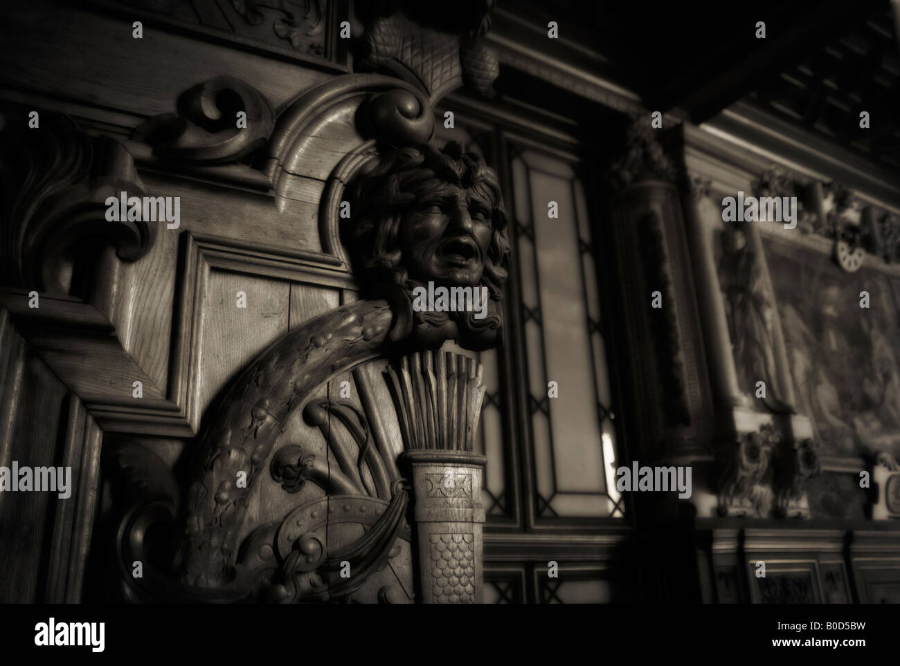 Napoleone I Hall. Château de Fontainebleau (castello di Fontainebleau). Seine et Marne departement. La Francia. Foto Stock