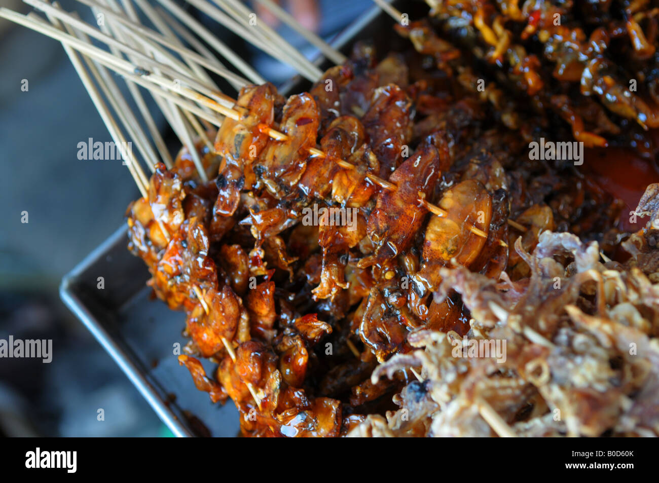 Cucina di strada, Bangkok in Thailandia Foto Stock
