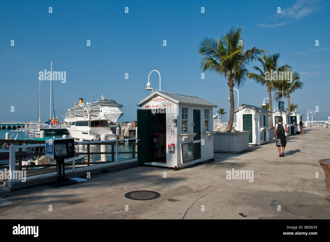 Quay cruise port sbarco Key West Florida Foto Stock