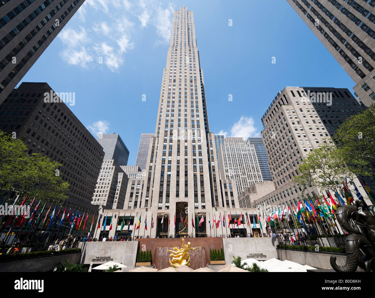 Il Rockefeller Center, Midtown Manhattan, NYC, New York City, NY, STATI UNITI D'AMERICA Foto Stock