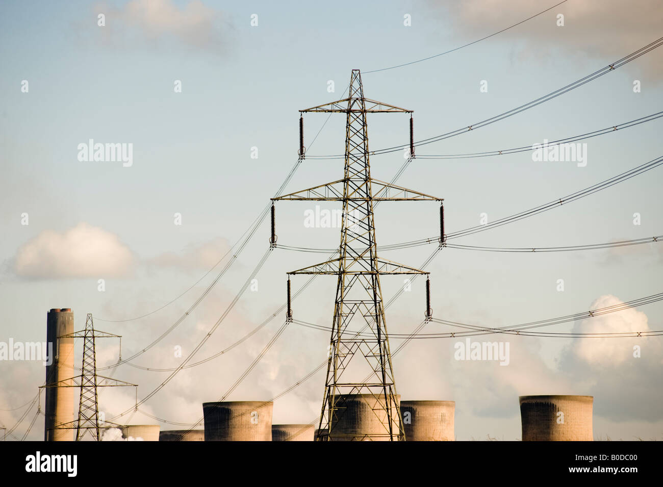 Fiddlers Ferry di generazione di elettricità in stabilimento il Merseyside, vicino a Liverpool nel Regno Unito. Foto Stock