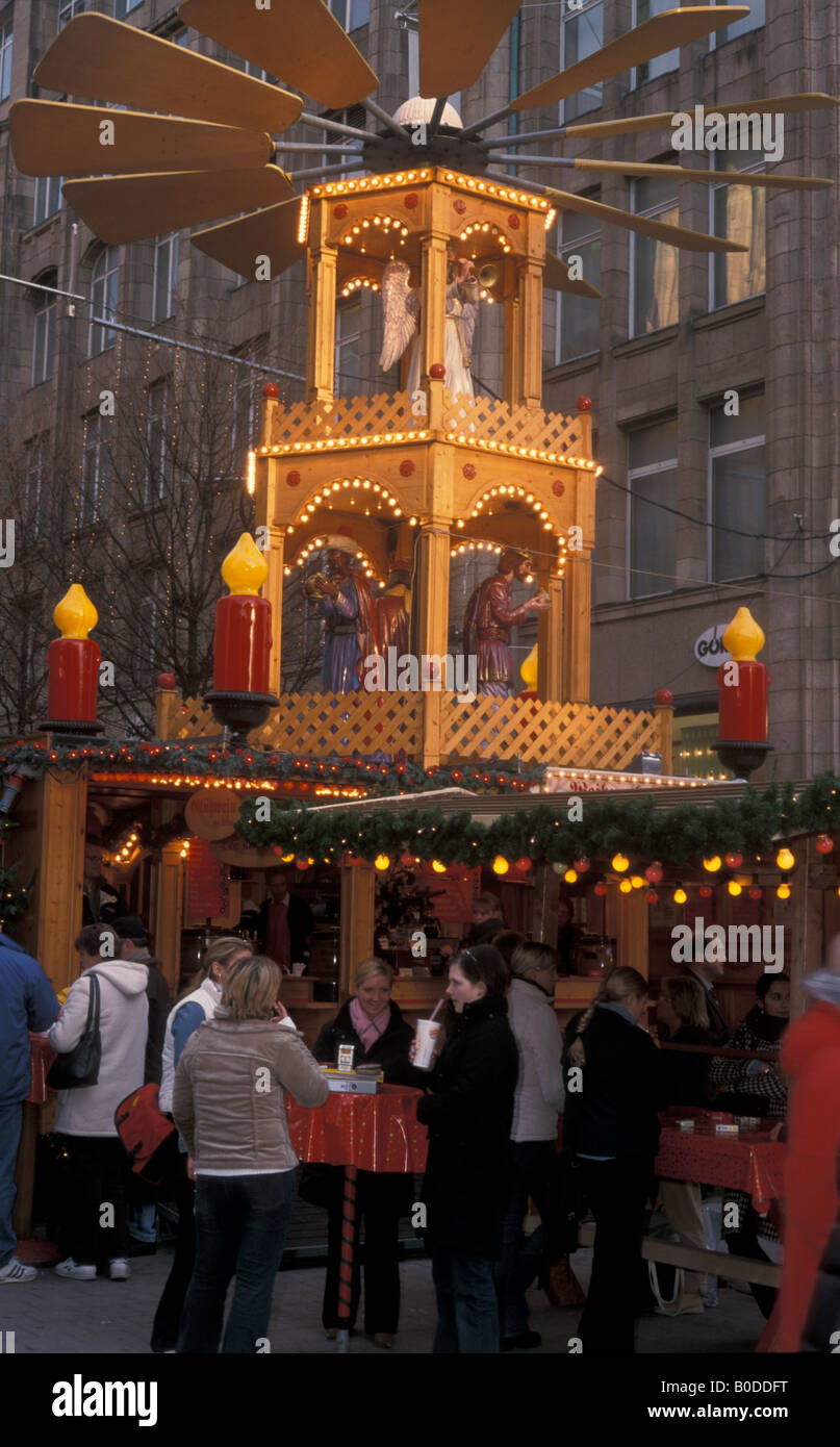 Mercato Christimas in Amburgo, Germania Foto Stock