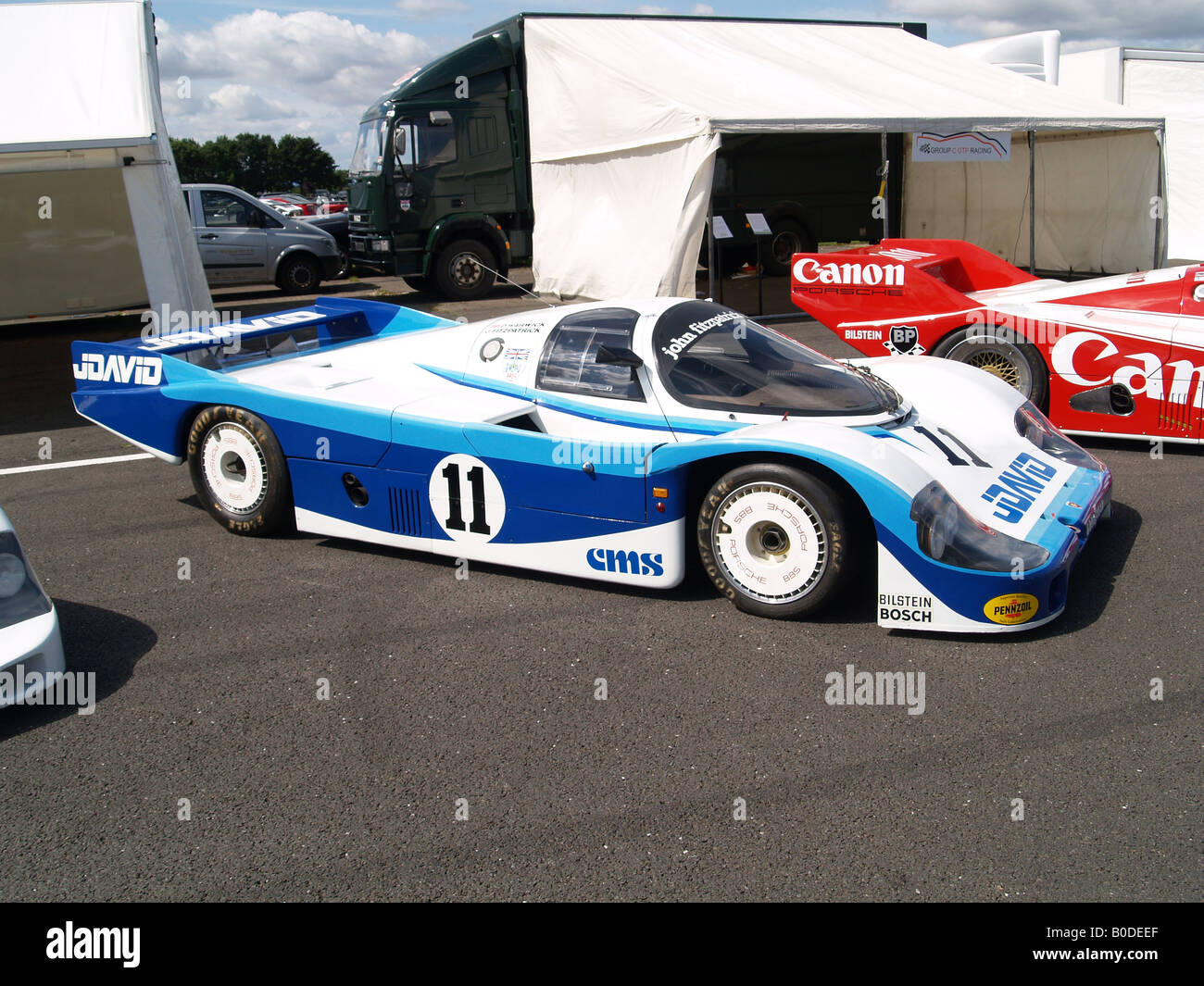 JDavid Porsche 956. Le Mans 1983 Fitzpatrick Racing John Fitzpatrick/David Hobbs/Dieter Quester Silverstone Classic 2007 Foto Stock