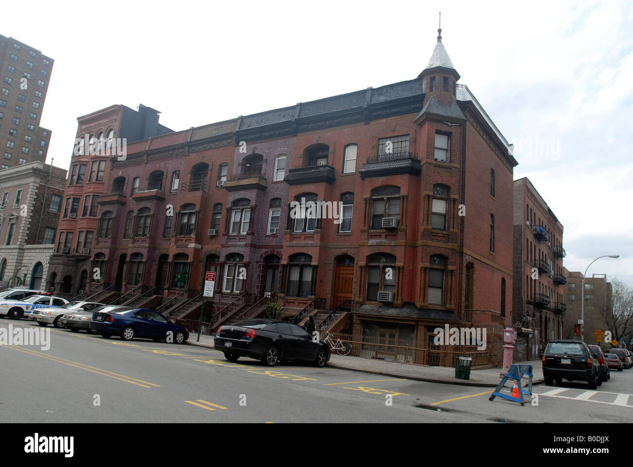 Il Alexander Avenue quartiere storico in Mott Haven quartiere di New York borough del Bronx Foto Stock
