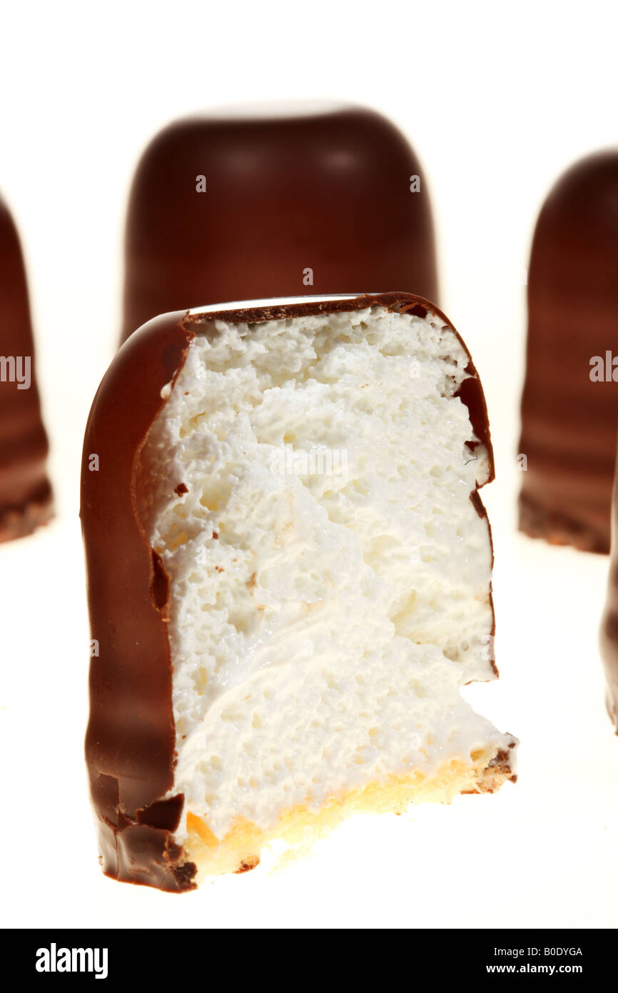 Caramelle marshmallow al cioccolato Foto Stock