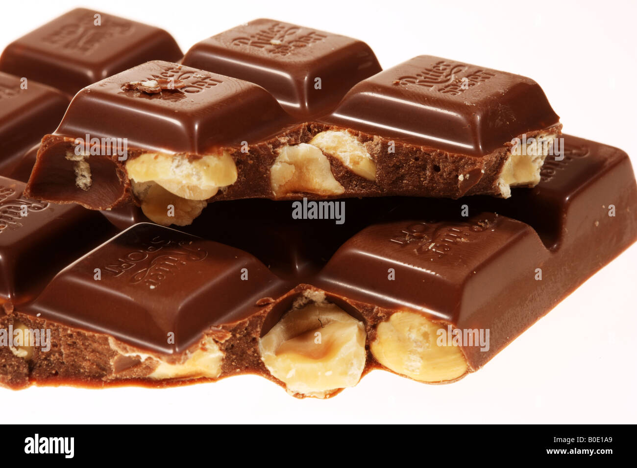 Ritter Sport dolci Cioccolato con dadi Foto Stock