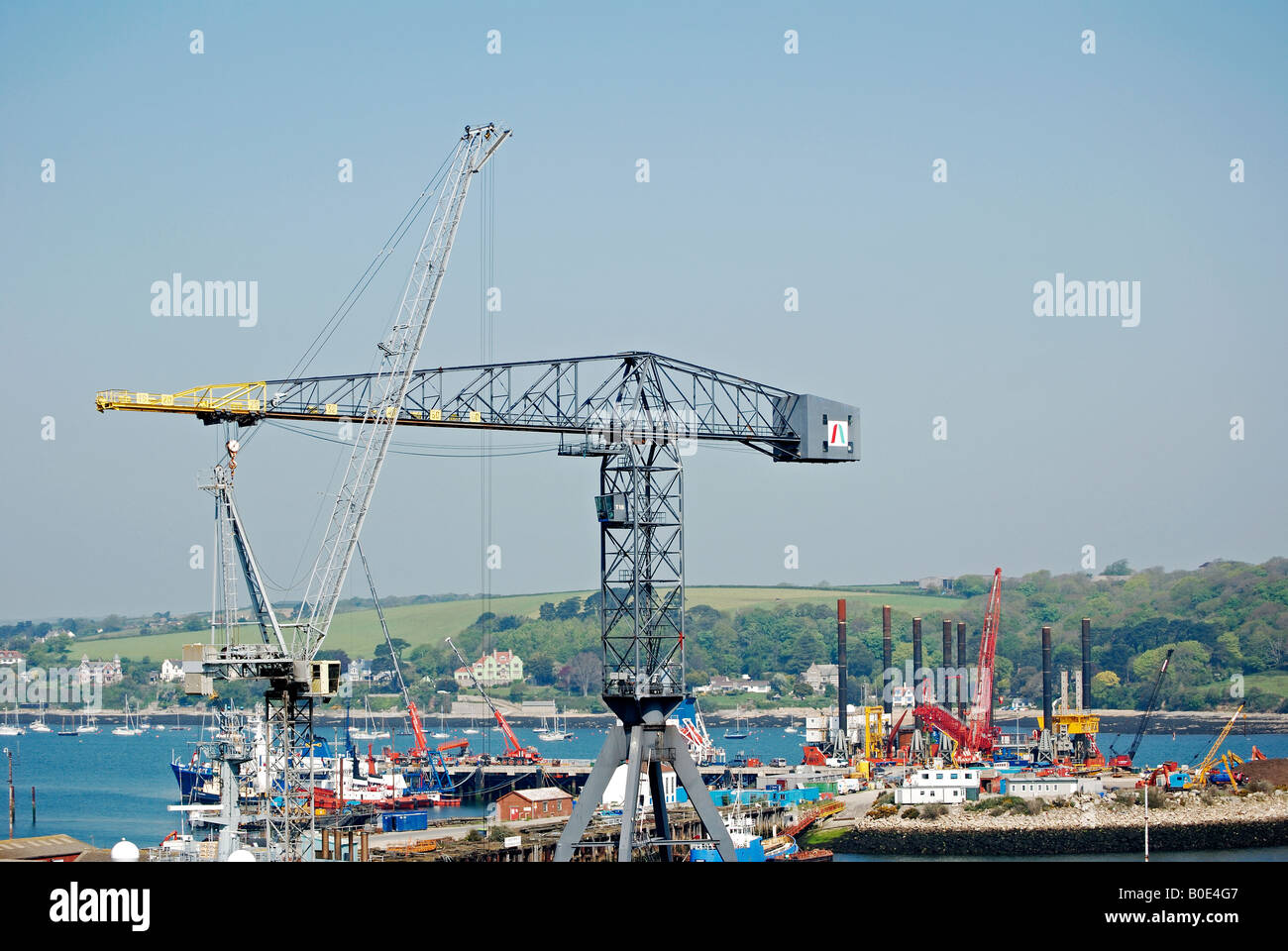 Pendennis Shipyard,falmouth,cornwall,Inghilterra Foto Stock