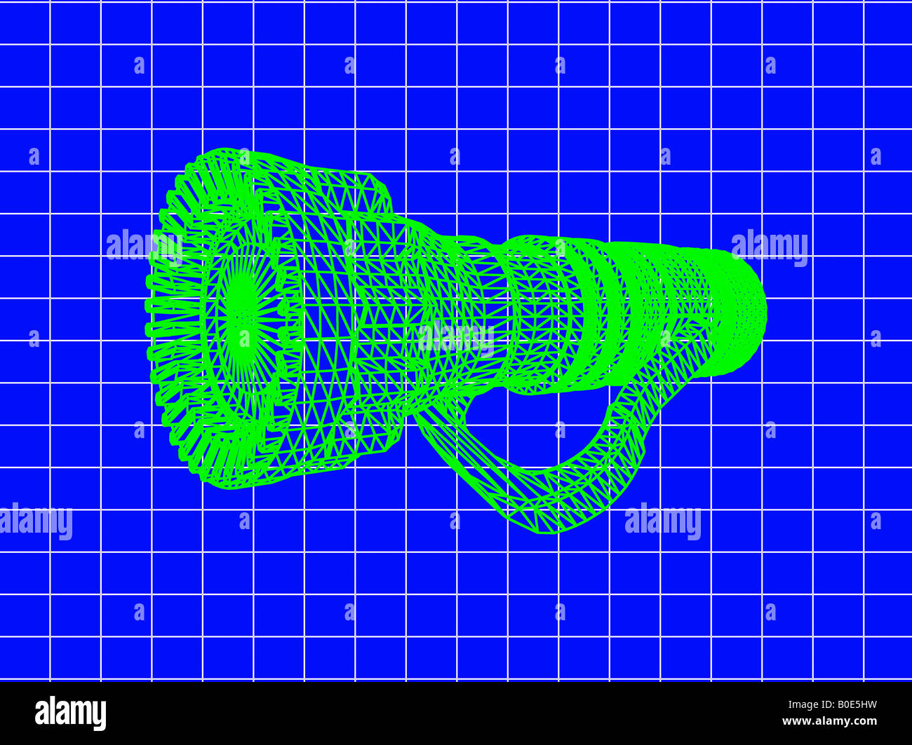 Computer immagine generata di un incendio ugello flessibile Foto Stock