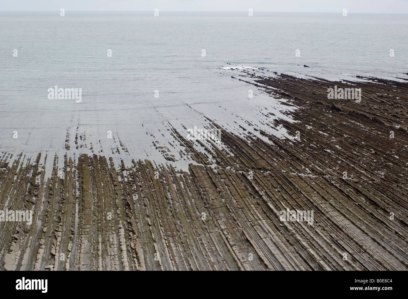 Costa tra Zumaia e Deba Paese Basco in Spagna Foto Stock