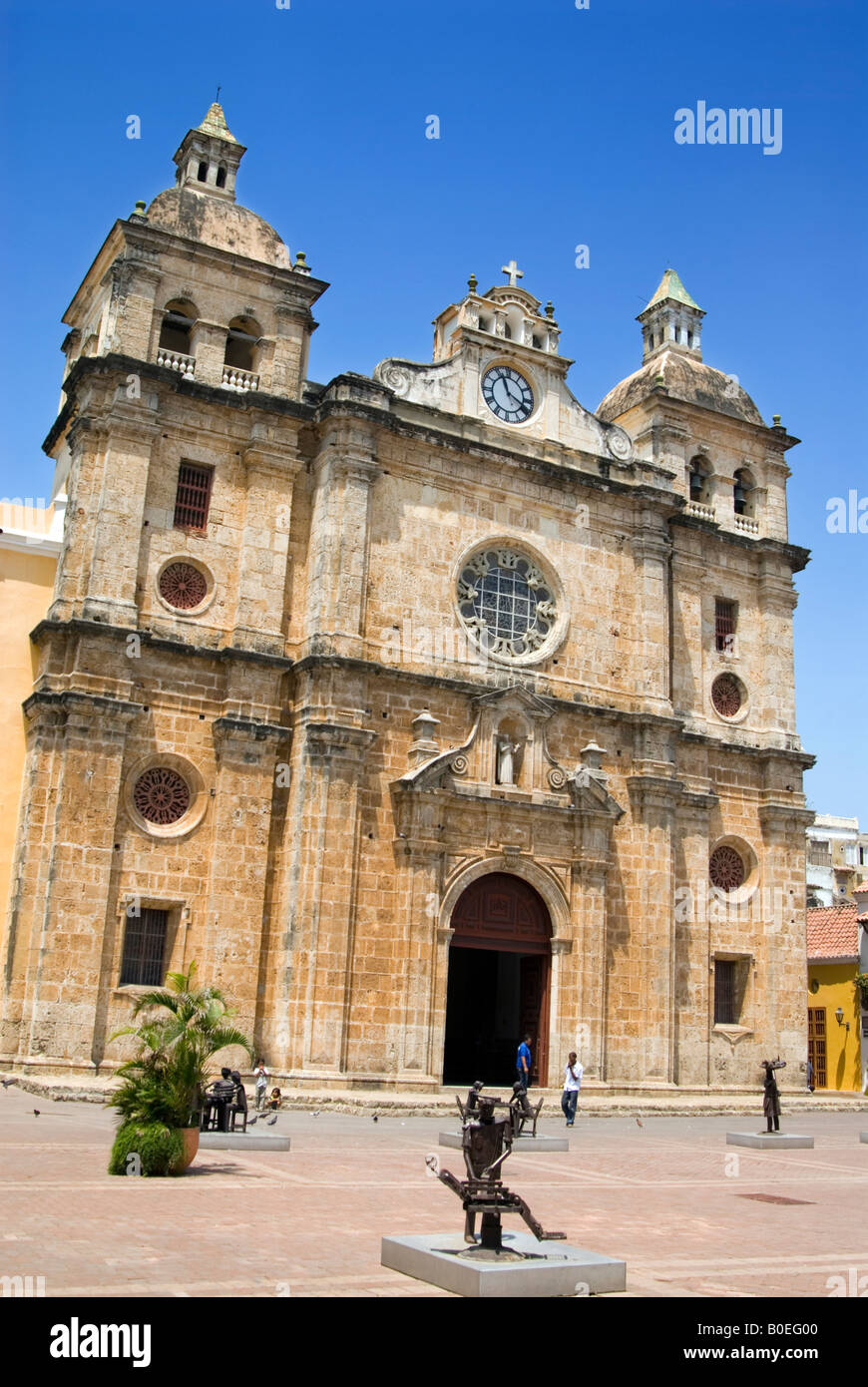 La Iglesia de San Pedro Claver, Cartagena de Indias, Colombia Foto Stock