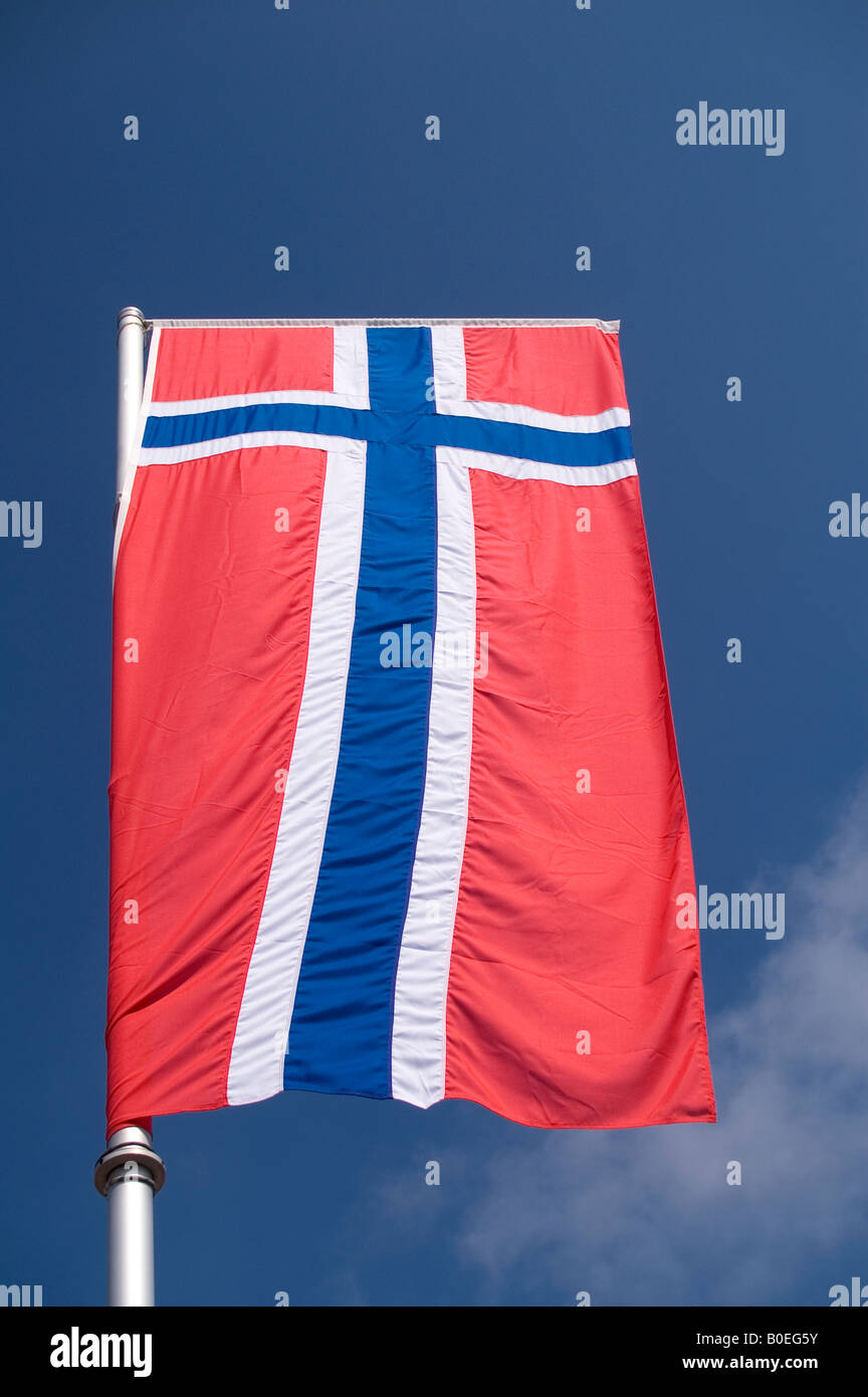 Bandiera norvegese Foto Stock