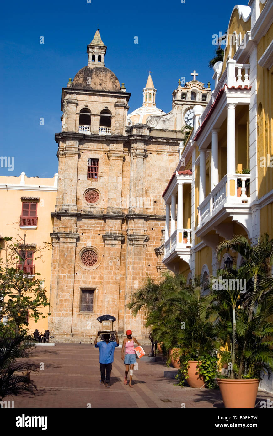 La Iglesia de San Pedro Claver Cartagena de Indias Colombia Foto Stock