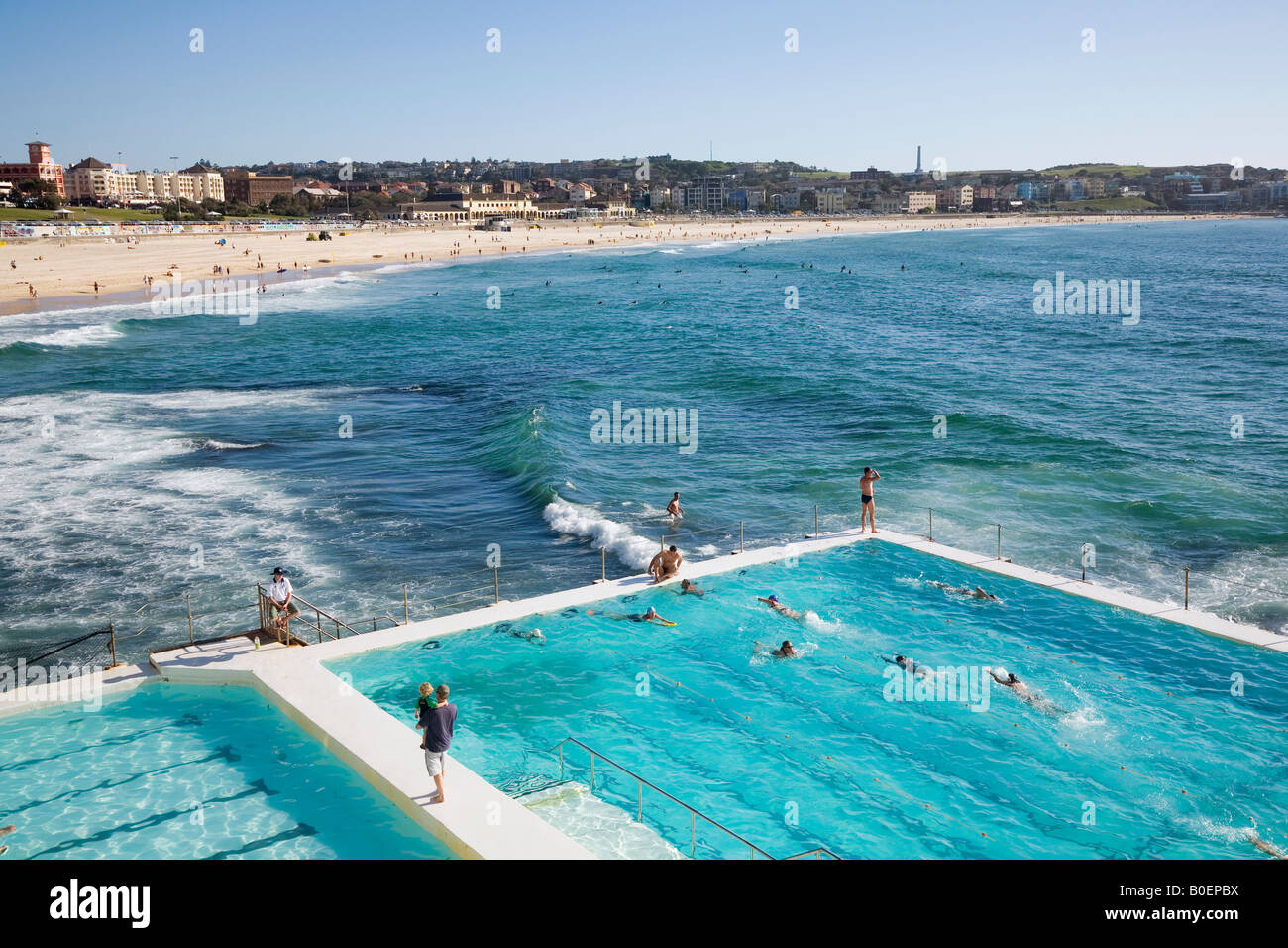 Bondi terme piscina - Sydney, Nuovo Galles del Sud, Australia Foto Stock