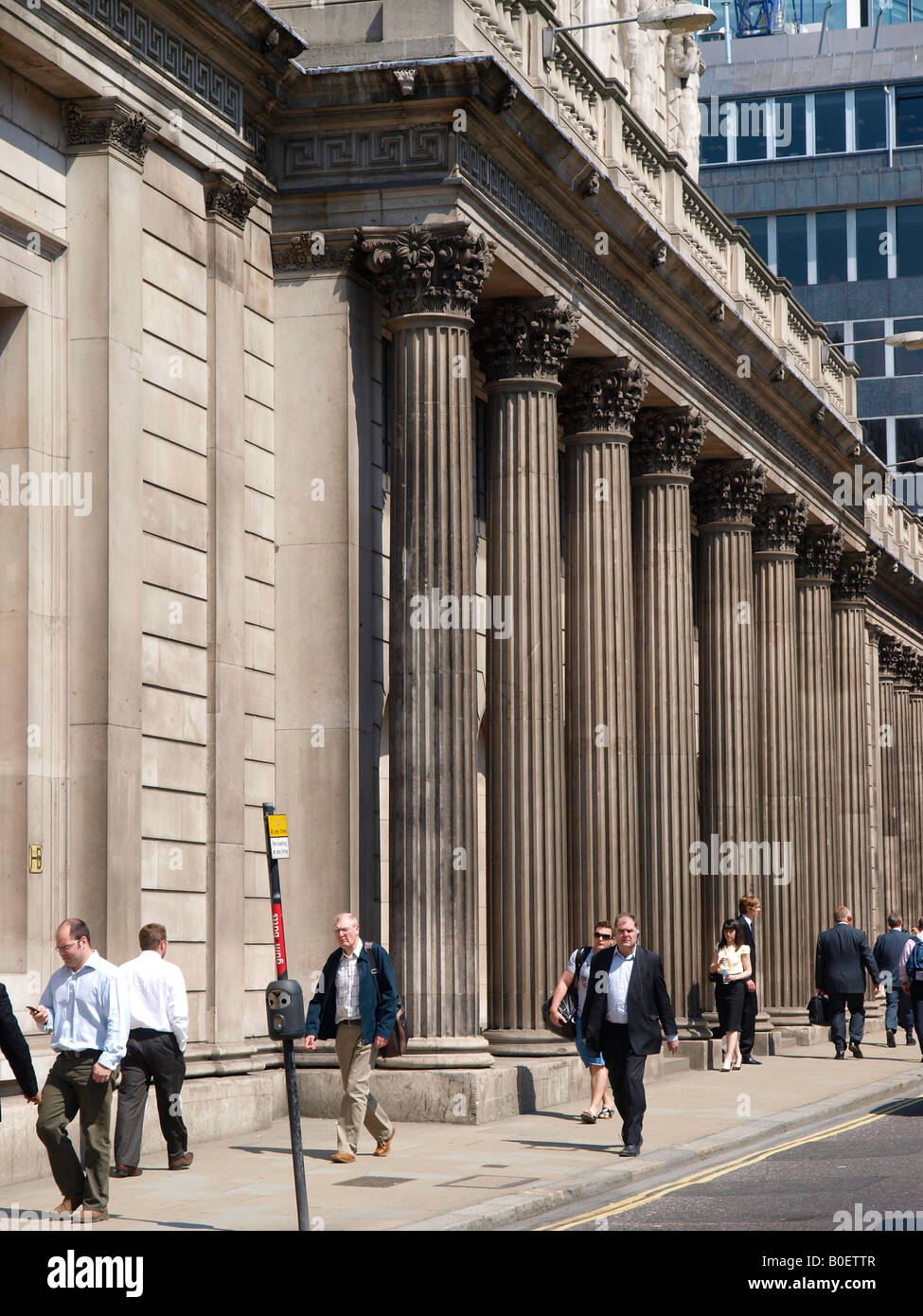 La Bank of England Threadneedle Street della città di Londra Inghilterra REGNO UNITO Foto Stock