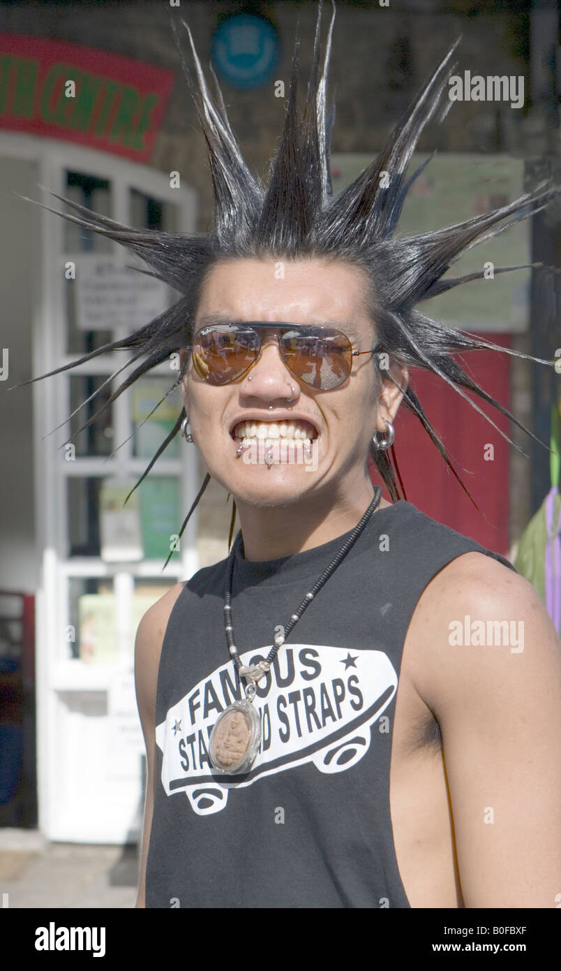Impulso breve fare capelli Camden town london Foto Stock