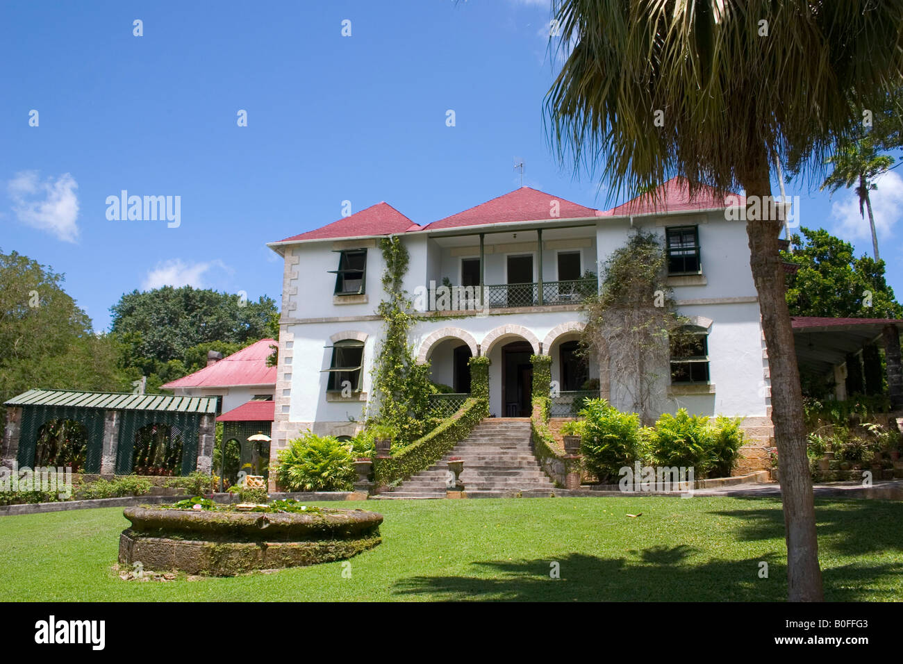 Barbados Francia Plantation House coloniale piantagione di zucchero Foto Stock