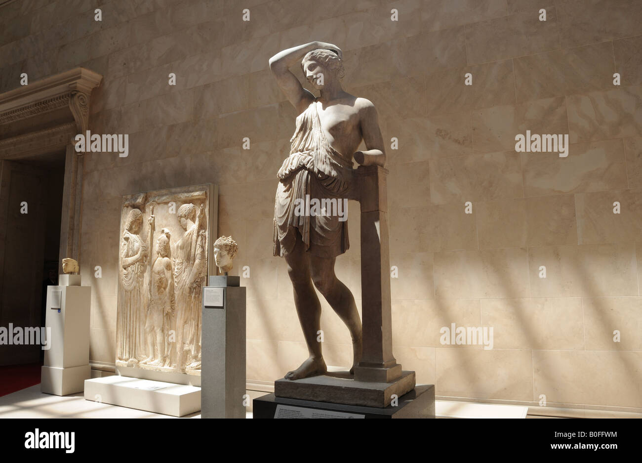 Una galleria di statue romane a New York il Metropolitan Museum of Art Foto Stock