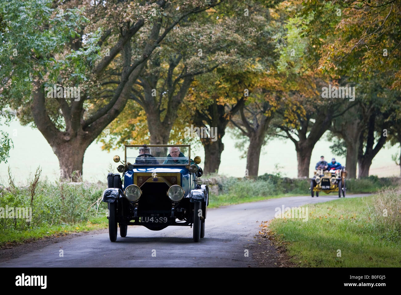 Vintage Fiat auto su un veterano Car Club rally intorno Gloucestershire Regno Unito Foto Stock