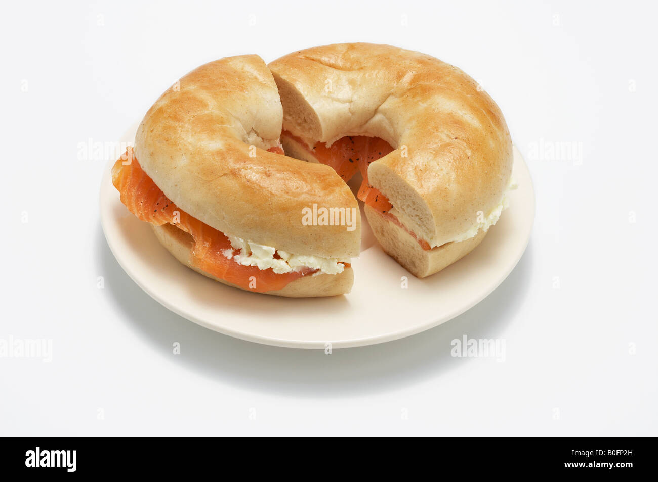 bagel di salmone Foto Stock