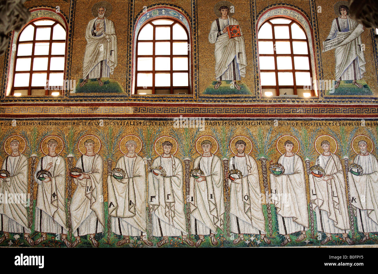 Mosaico di processione di martiri, Basilica di Sant'Apollinare Nuovo