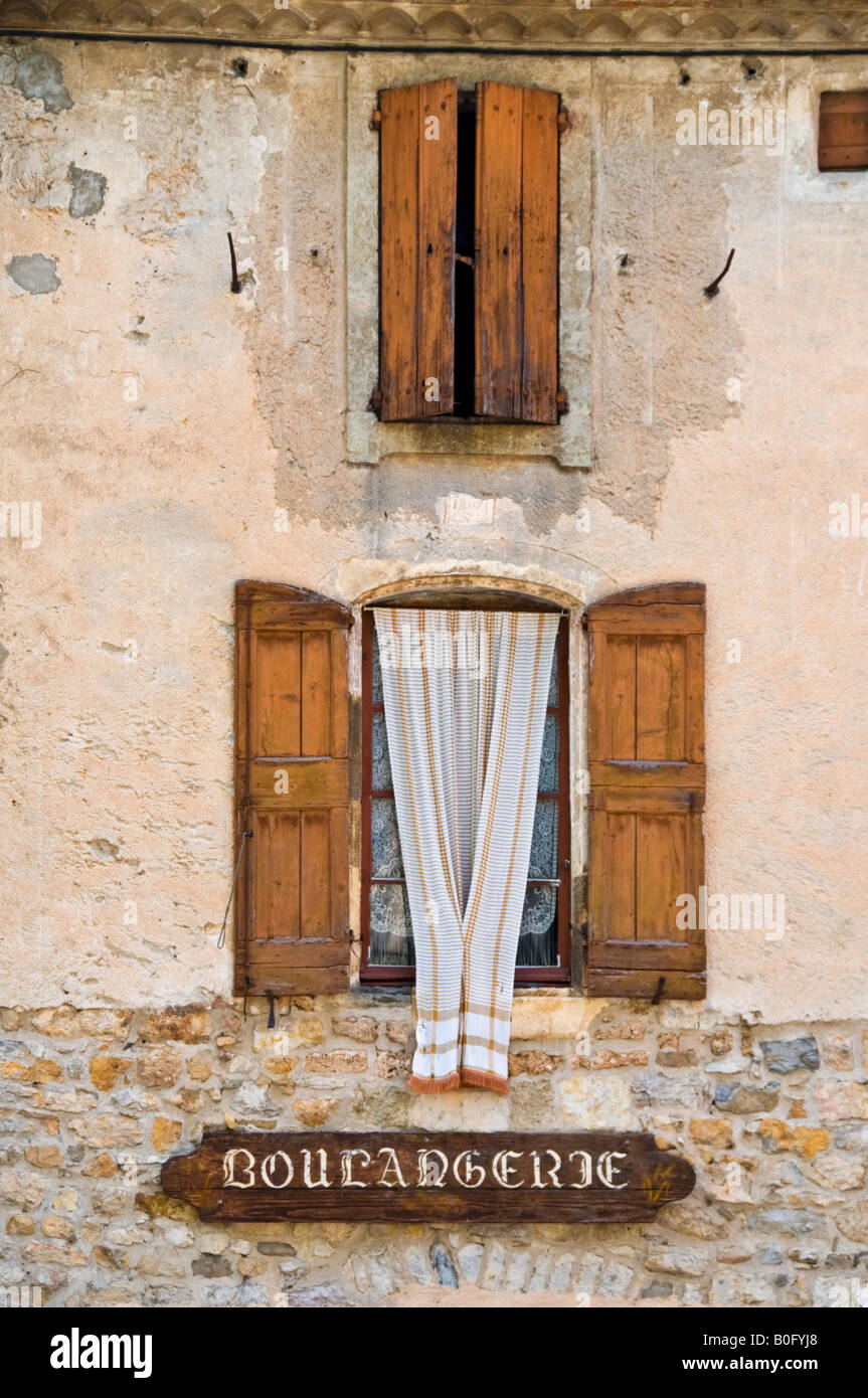 Tipico vecchio panificio Francese boulangerie shop segno Foto Stock