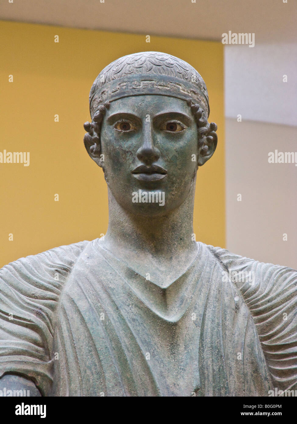 Il bronzo auriga, Museo Delphi, Grecia Foto Stock